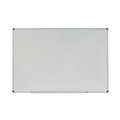 White Boards | Universal UNV43725 72 in. x 48 in. Modern Melamine Dry Erase Board - White Surface, Aluminum Frame image number 0