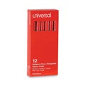 Pens | Universal UNV27412 Medium 1 mm Stick Ballpoint Pen - Red Ink, Gray/Red Barrel (1 Dozen) image number 4
