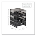 Breakroom Supplies | Mind Reader MMTDR5-BLK 6.75 in. x 7 in. x 10 in. 5-Compartment Network Collection Tea Countertop Organizer - Black image number 5