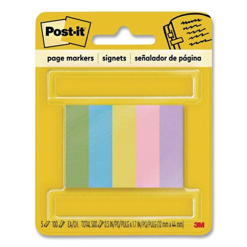 Page Flags | Post-it 670-5AU Page Flag Markers - Assorted Colors (500/Pack) image number 0
