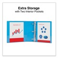 Binders | Universal UNV20753 11 in. x 8.5 in. 3 in. Capacity 3-Slant D-Ring View Binder - Light Blue image number 8