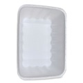 Food Trays, Containers, and Lids | GEN 42WH 8.75 in. x 6.32 in. x 2.25 in. #42K Meat Trays - White (252/Carton) image number 1