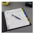 Back to School Sale | Avery 11200 11 in. x 8.5 in. 5-Tab Insertable Style Edge Tab Plastic Dividers - Translucent (1-Set) image number 3