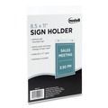Office Presentation Supplies | NuDell 38011Z 8.5 in. x 11 in. Quick-Change Insert System Plastic Vertical-Orientation Wall Sign Holder with Mounting Screws - Clear image number 1