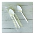 Cutlery | Boardwalk BWKSPOONMWPPIW 5.31 in. Mediumweight Wrapped Polypropylene Spoon Cutlery - White (1000/Carton) image number 5