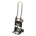 Cleaning Carts | Cosco 12222PBG1E 16.63 in. x 12.75 in. x 49.25 in. 300 lbs. Capacity 2-in-1 Multi-Position Hand Truck and Cart - Black/Blue/Green image number 1