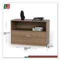 Office Desks & Workstations | Linea Italia LITUR604NW Urban 35.25 in. x 15.25 in. x 23.75 in. 36 in. Credenza Bottom Pedestal - Natural Walnut image number 6
