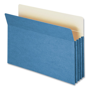FILING AND FOLDERS | Smead 74225 3.5 in. Expansion Legal Size Colored File Pockets - Blue