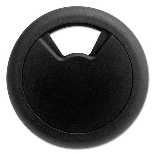 Office Cable Management | Cord Away 00201 2 in. Diameter Adjustable Grommet - Black image number 0