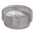  | Handi-Foil 204630 9 in. Diameter 48 oz. Round Aluminum Container with Lid - Silver (500/Carton) image number 4