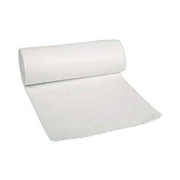 Boardwalk H6036MWKR01 30 in. x 36 in. 30 gal. 0.5 mil Perforated Roll Low-Density Waste Can Liners - White (200/Carton)