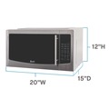 Breakroom Supplies | Avanti MT116V4M 1000 W 1.1 cu. ft. Stainless Steel Microwave Oven - Mirror-Finish image number 3