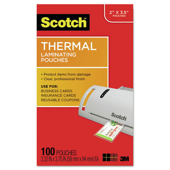 PRODUCTS | Scotch TP5851-100 3.75 in. x 2.38 in. 5 mil Laminating Pouches - Gloss Clear (100/Pack)