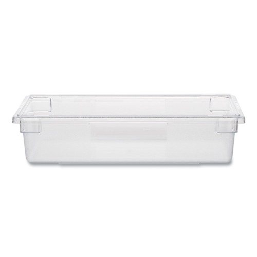 Just Launched | Rubbermaid Commercial FG330800CLR 8.5 Gallon 26 in. x 18 in. x 6 in. Food/Tote Boxes - Clear image number 0