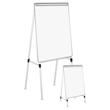 Universal UNV43033 29 in. x 41 in. Adjustable White Board Easel - White/Silver