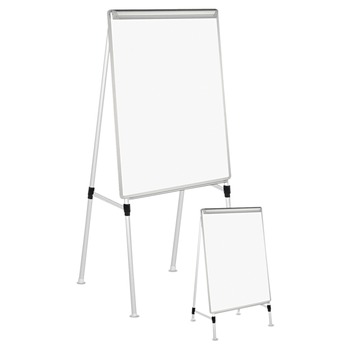 EASELS | Universal UNV43033 29 in. x 41 in. Adjustable White Board Easel - White/Silver