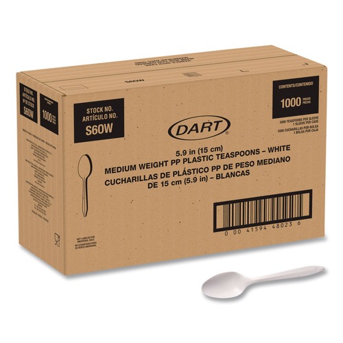 Cutlery | SOLO S6OW Style Setter Medium Weight Polypropylene Teaspoon Cutlery - White (1000/Carton) image number 0