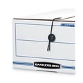 Boxes & Bins | Bankers Box 00774 15.25 in. x 24.13 in. x 10.75 in. STOR/FILE Medium-Duty Strength Storage Boxes for Legal Files - Kraft/Green (12/Carton) image number 1