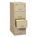 Office Filing Cabinets & Shelves | FireKing 4-2131-CPA 20.81 in. x 31.56 in. x 52.75 in. Insulated 4-Drawer Vertical File with 1-Hour Fire Protection - Parchment image number 3