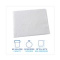 Storage Accessories | Boardwalk Z7660VNK 38 in. x 60 in. 60 gal. 16 mic High-Density Industrial Can Liners Flat Pack - Natural (100/Carton) image number 1