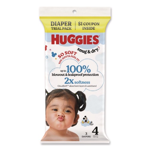 Skin Care & Hygiene | Kimberly-Clark 57030 Snug and Dry Size 4 22 lbs to 37 lbs Disney Design (3 Diapers/Pack, 30 Packs/Carton) image number 0