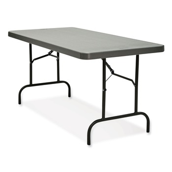 Iceberg 65517 IndestrucTable 60 in. x 30 in. x 29 in. Commercial Folding Table - Rectangular Charcoal