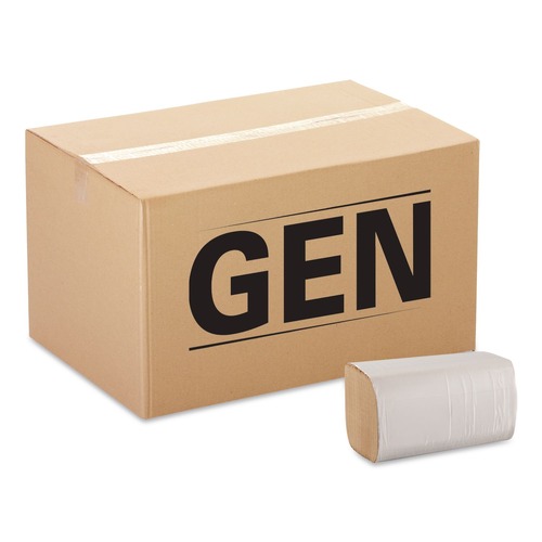 Paper Towels and Napkins | GEN GENSF5001K 1-Ply 9 in. x 9.25 in. Single-Fold Paper Towels - Kraft (334/Pack, 12 Packs/Carton) image number 0