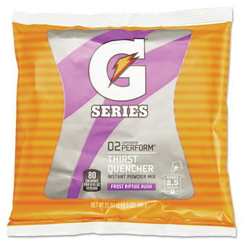 Gatorade QUA33673 G Series 21 oz. Powder Drink Mix Pouches - Riptide Rush (Carton of 32 Each)