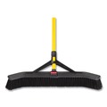 Brooms | Rubbermaid Commercial 2186280 Maximizer 24 in. Polypropylene Bristles Push-to-Center Broom - Yellow/Black image number 3