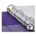 Binders | Samsill U86608 11 in. x 8.5 in. 3 Rings 2 in. Capacity Earth’s Choice Plant-Based Durable Fashion View Binder - Purple (2/Pack) image number 3