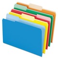 File Folders | Pendaflex 4350 1/3 ASST 1/3-Cut Tabs Assorted Legal Size Interior File Folders - Assorted Colors (100/Box) image number 1