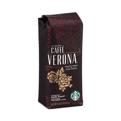 Coffee | Starbucks 12411949 1 lb Bag Whole Bean Coffee - Caffe Verona image number 0