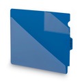 Just Launched | Smead 61961 8.5 in. x 11 in. 1/3-Cut End Tab Two-Pocket Poly "Out" Guides - Blue (50/Box) image number 1
