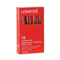 Pens | Universal UNV15532 1 mm Comfort Grip Retractable Ballpoint Pen - Medium, Red (1 Dozen) image number 0