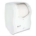 Paper Towel Holders | San Jamar T1470WHCL 16.5 in. x 9.75 in. x 12 in. Smart System with iQ Sensor Towel Dispenser - White/Clear image number 2