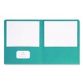 Art & Craft Paper | Smead 87867 100 Sheet Capacity 11 in. x 8.5 in. Two-Pocket Folder Textured Paper - Teal (25/Box) image number 4
