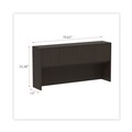 Office Desks & Workstations | Alera ALEVA287215ES Valencia Series 70.63 in. x 15 in. x 35.38 in. Hutch with Doors - Espresso image number 5
