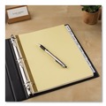 Dividers & Tabs | Avery 11115 Big Tab 11 in. x 8.5 in. 8-Tab Double-Sided Gold Edge Reinforcing Insertable Dividers - Clear/Buff (24/Box) image number 3