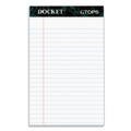 Notebooks & Pads | TOPS 63360 Docket Ruled Perforated Pads, Narrow Rule, 5 X 8, White, 50 Sheets, 12/pack image number 1