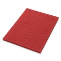 Cleaning & Janitorial Accessories | Americo 40441420 14 in. x 20 in. Buffing Pads - Red (5/Carton) image number 1