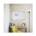 White Boards | Universal UNV43841 36 in. x 24 in. Deluxe Porcelain Magnetic Dry Erase Board - White Surface, Aluminum Frame image number 6