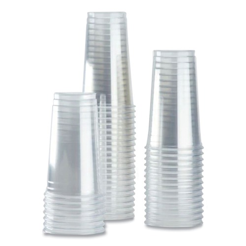 Cups and Lids | Karat C-KC32 32 oz. PET Plastic Cups - Clear (300/Carton) image number 0