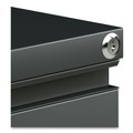 Office Carts & Stands | Alera ALEPBFFCH 14.96 in. x 19.29 in. x 27.75 in. 2 Legal/Letter-Size File Drawers Left or Right File Pedestal with Full-Length Pull - Charcoal image number 2
