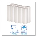 Just Launched | Boardwalk X7658XCKR01 38 in. x 58 in. 60 gal. 1.75 mil Low Density Can Liners - Clear (100/Carton) image number 3