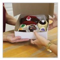 Food Trays, Containers, and Lids | SCT 1587 12 in. x 12 in. x 5 in. Paper Standard Bakery Boxes - White (100/Carton) image number 1
