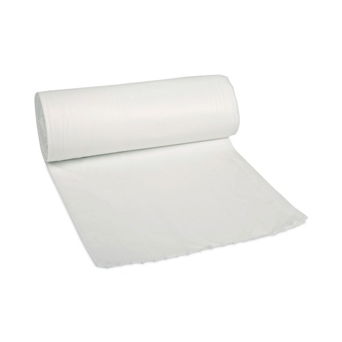 Trash & Waste Bins | Boardwalk H6036MWKR01 30 in. x 36 in. 30 gal. 0.5 mil Perforated Roll Low-Density Waste Can Liners - White (200/Carton) image number 0