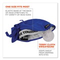 Safety & First Aid | Ergodyne 12481 Chill-Its 6615 One Size Fits Most High-Performance Bandana Doo Rag with Terry Cloth Sweatband - Blue image number 2