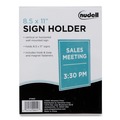 Office Presentation Supplies | NuDell 37085Z Horizontal/Vertical Orientation Magnetic/Hook-Loop Plastic All-Purpose Mountable Sign Holder - Clear image number 0