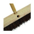 Brooms | Boardwalk BWK137 Heavy-Duty Threaded End Lacquered Hardwood 1.13 in. Diameter x 60 in. Broom Handle - Natural image number 1