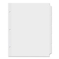 Dividers & Tabs | Universal UNV20835 11 in. x 8-1/2 in. 5-Tab Insertable Tab Index - White (36/Box) image number 0